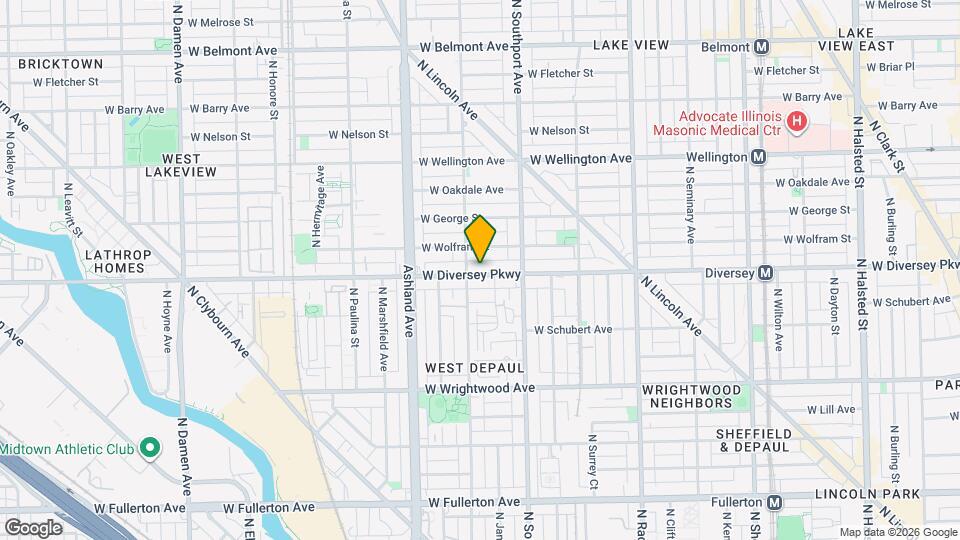1444 W Diversey Pky, Unit 2 Map and Location Details