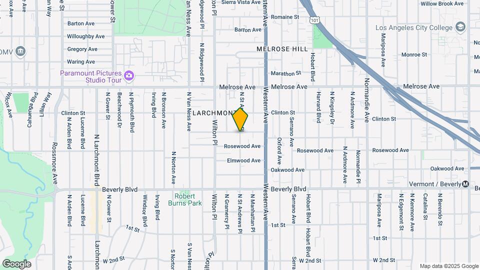 497 N St Andrews Pl Map and Location Details