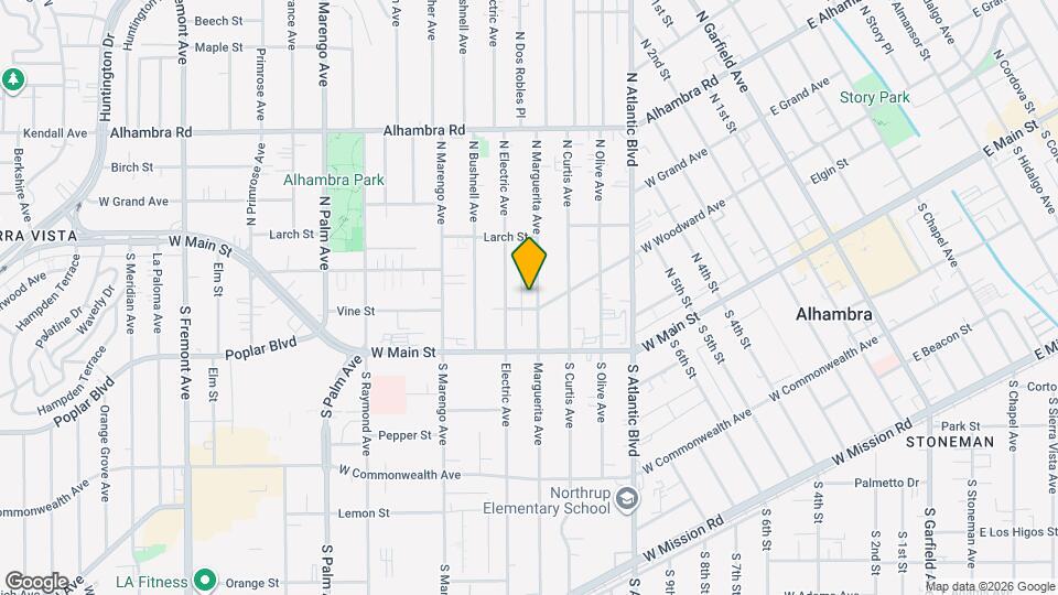 111 N Marguerita Ave, Unit E Map and Location Details