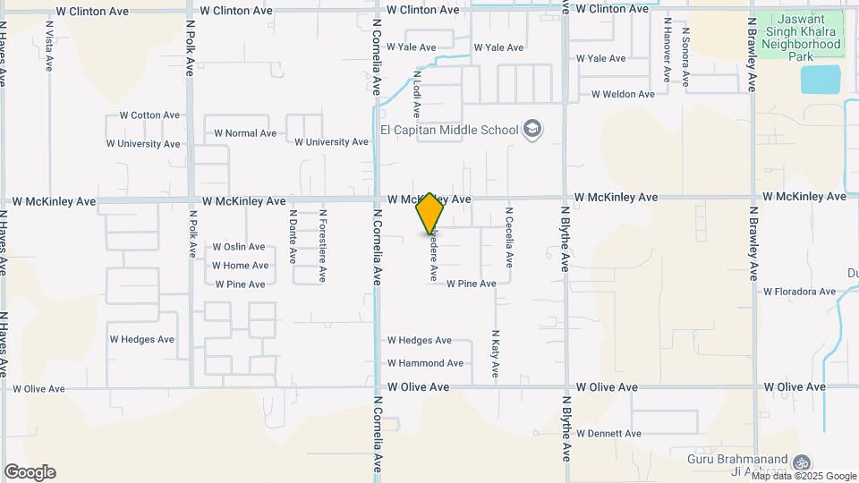 1875 N Belvedere Ave Map and Location Details