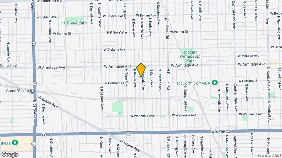 1910 N Kedvale Ave Map and Location Details