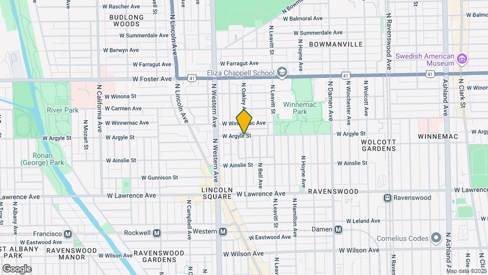 4955 N Oakley Ave Map and Location Details