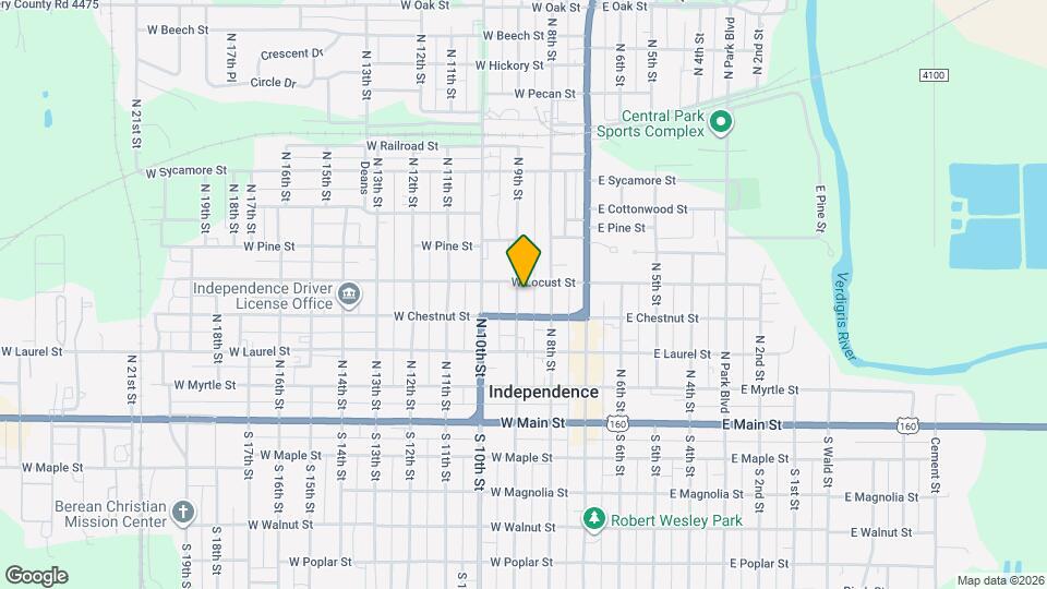 414 N 9th St Map and Location Details