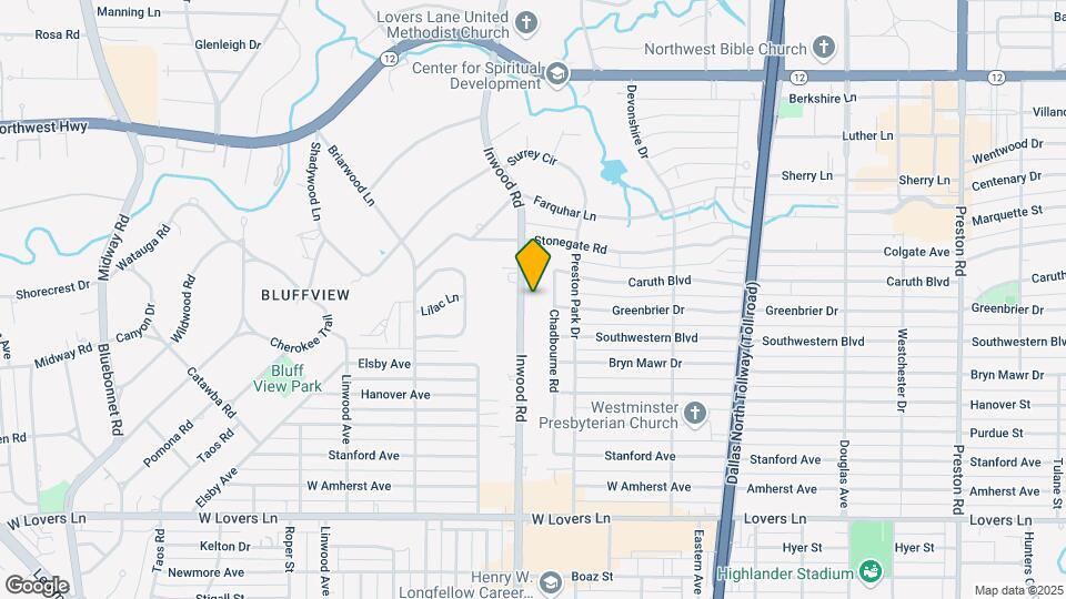 8600 Inwood Rd Map and Location Details