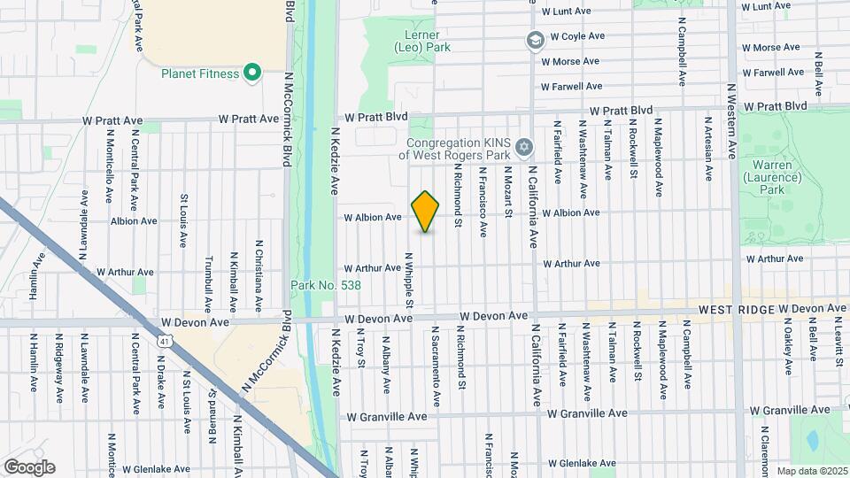 6528-6532 N Sacramento Ave Map and Location Details