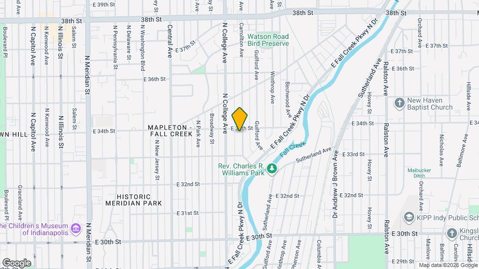 3356 Carrollton Ave Map and Location Details