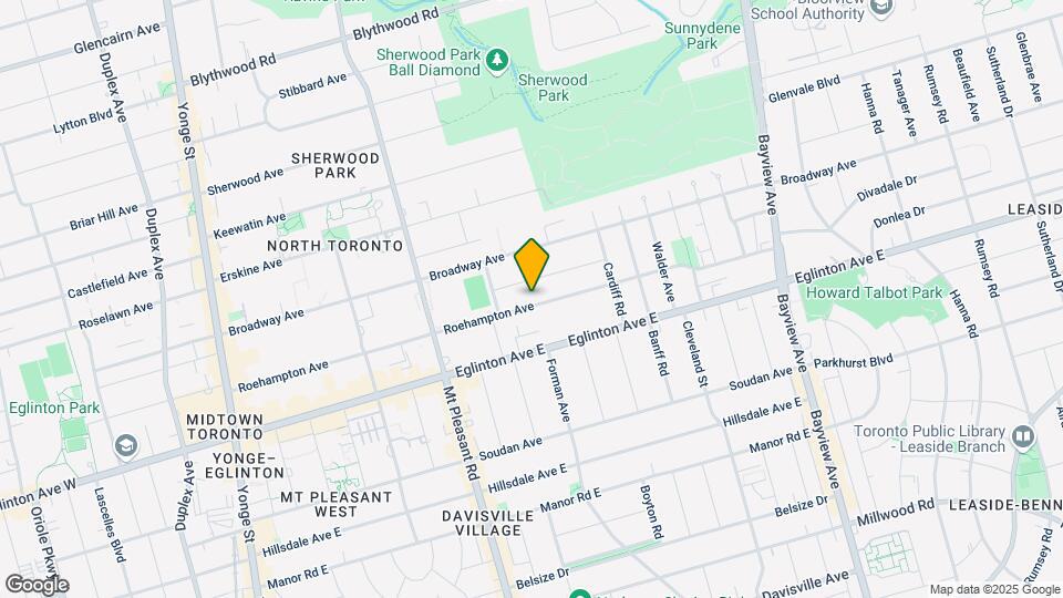 380 Roehampton Ave Map and Location Details