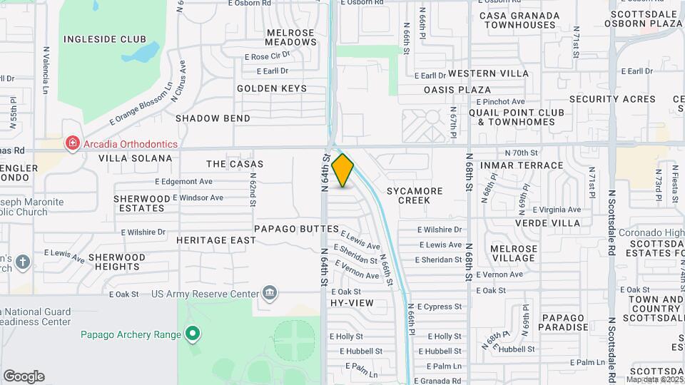 6419 E Cambridge Ave Map and Location Details