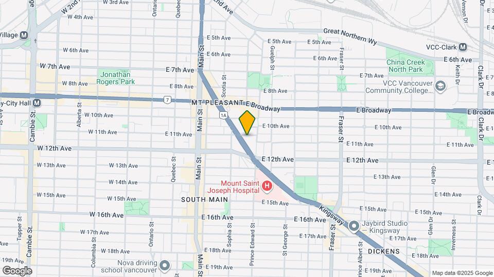 328 E 11th Ave Map and Location Details