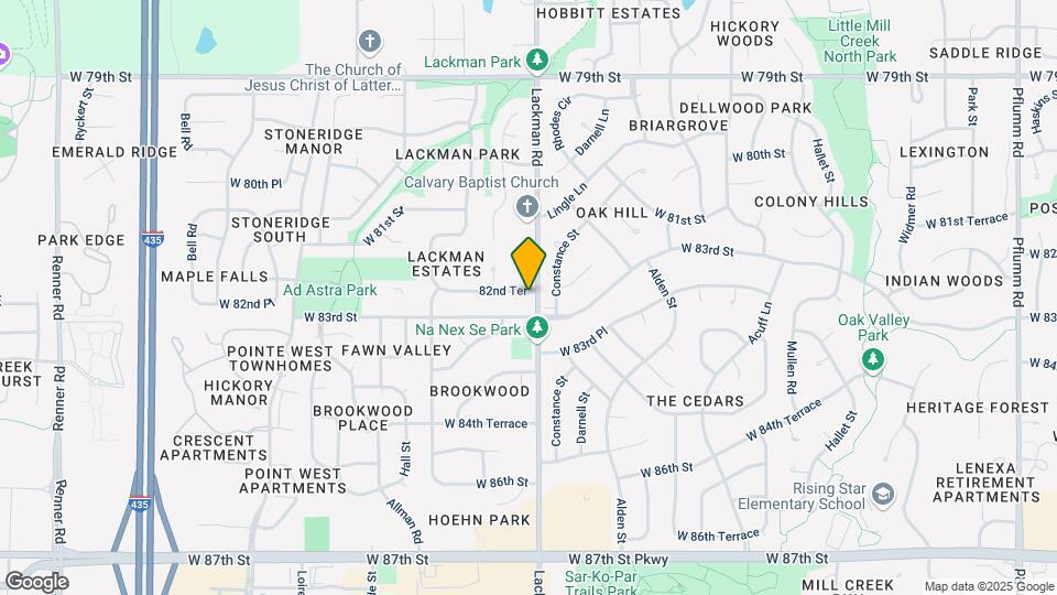 15105 W 82nd Ter Map and Location Details