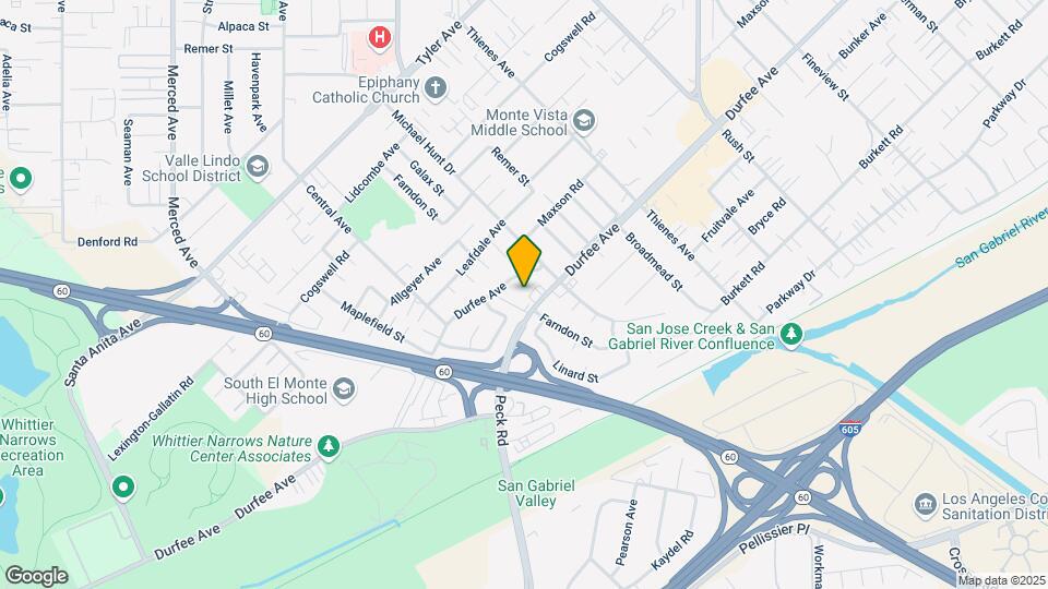 South El Monte Senior Villas Map and Location Details