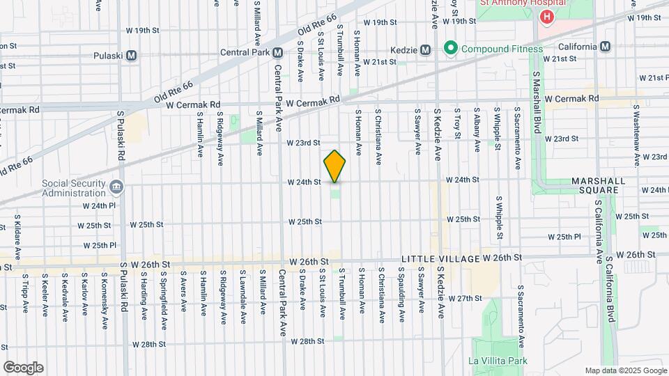 2404 S Trumbull Ave Map and Location Details