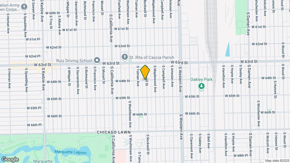 6400 S Rockwell St Mapa y Detalles de la Ubicación