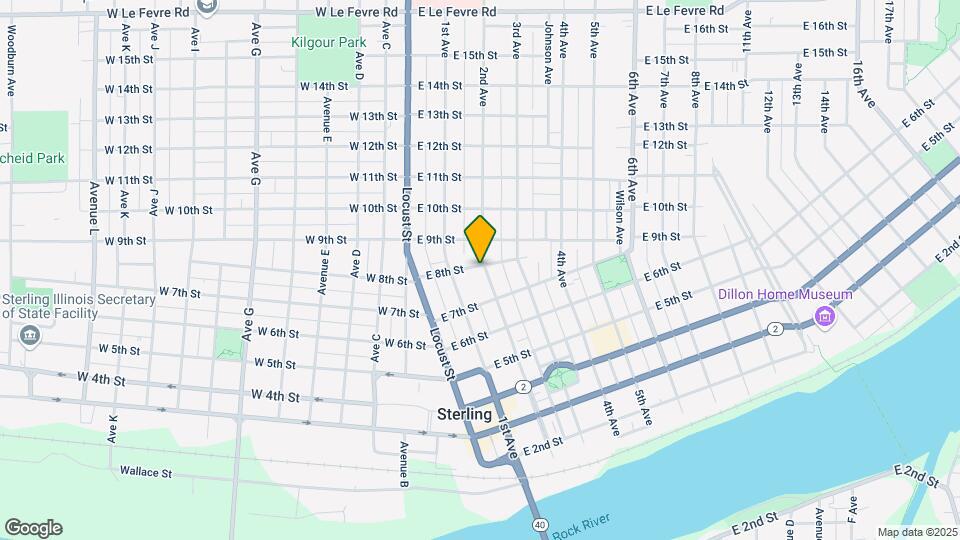 109 E 8th St Map and Location Details
