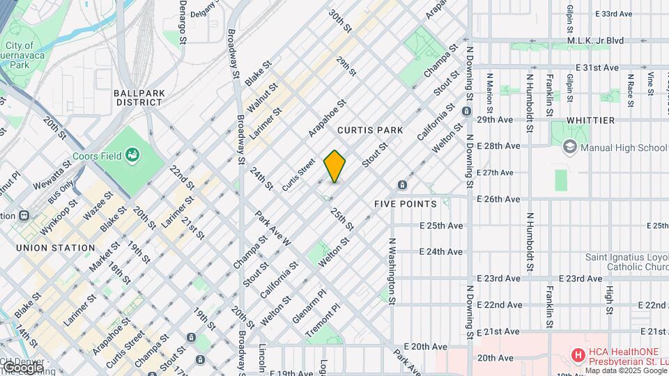 2543 Stout St Map and Location Details
