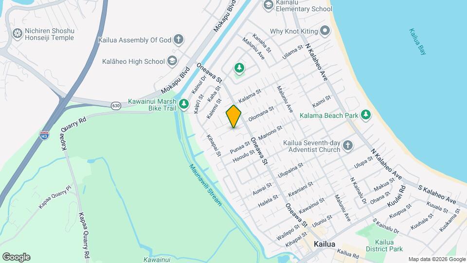 541 Olomana St Map and Location Details