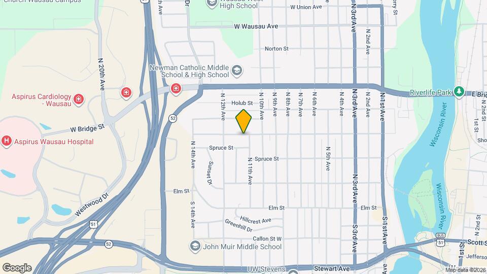 1105 Cedar St Map and Location Details