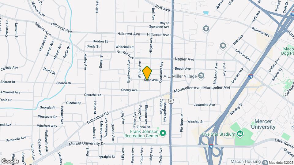 1325 Hillyer Ave Map and Location Details