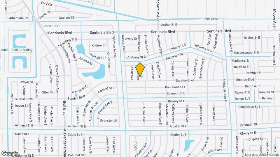923 Sunrise Blvd Map and Location Details