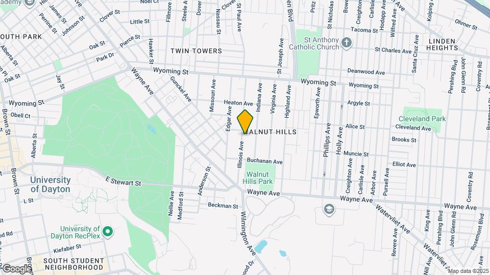 214 Illinois Ave Map and Location Details