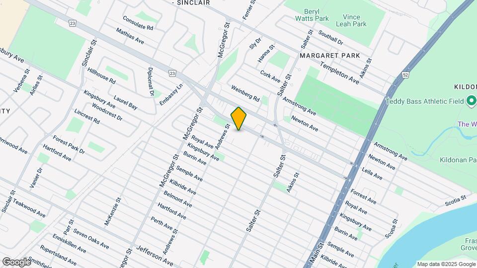 390 Partridge Avenue Map and Location Details