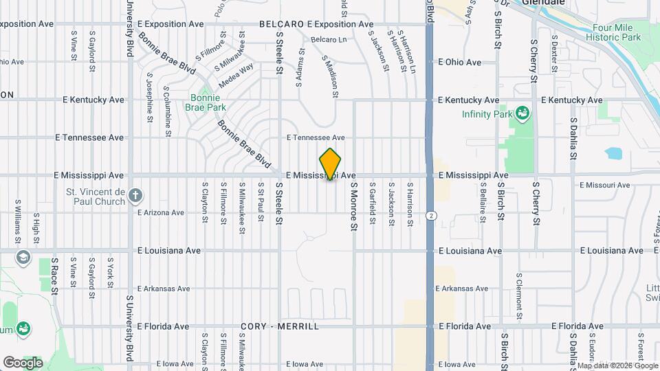 1117 S Madison St Map and Location Details