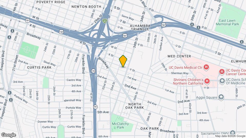 3334 Y St Map and Location Details