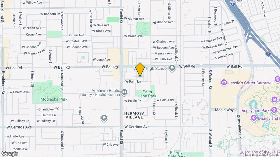 1645 W Palm Ln Map and Location Details