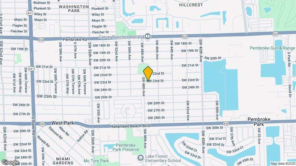 4622 SW 23rd St Mapa y Detalles de la Ubicación