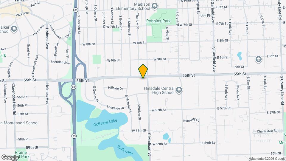 5500 S Madison St Map and Location Details