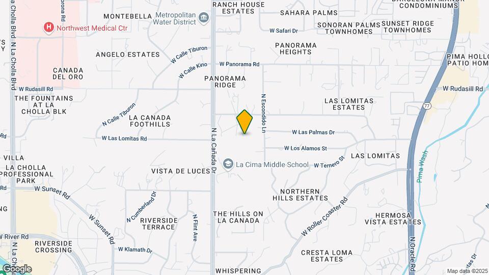 5829 N Escondido Ln Map and Location Details