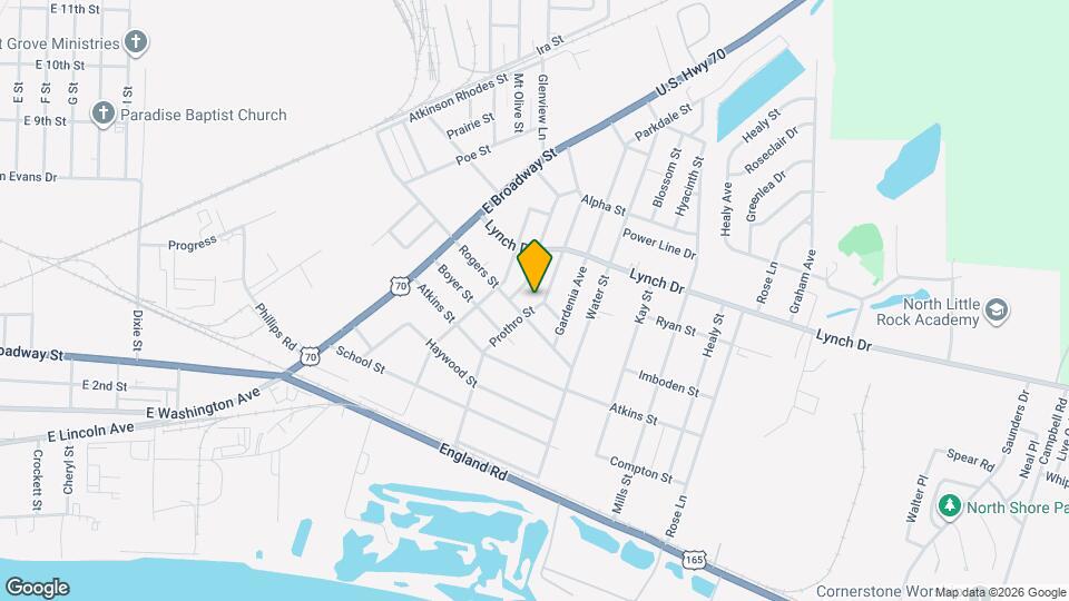 607 Prothro St Map and Location Details