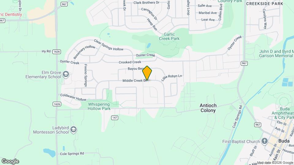 620 Middle Creek Dr Map and Location Details