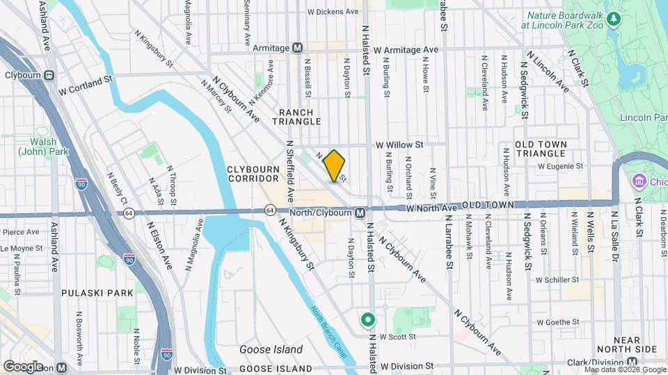 1637 N Clybourn Ave, Unit M07H Map and Location Details