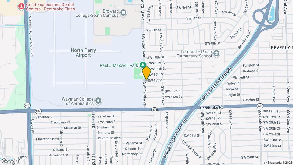 7190 SW 13th St Map and Location Details