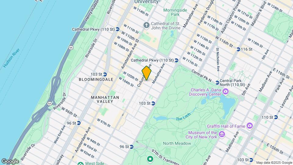 69 W 105th St Map and Location Details