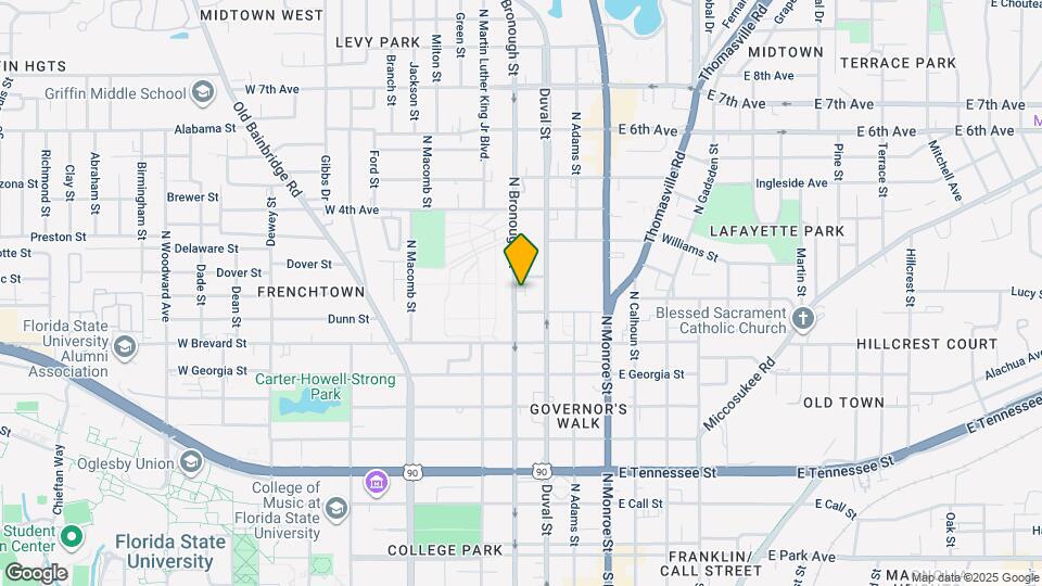 823 N Bronough St Map and Location Details
