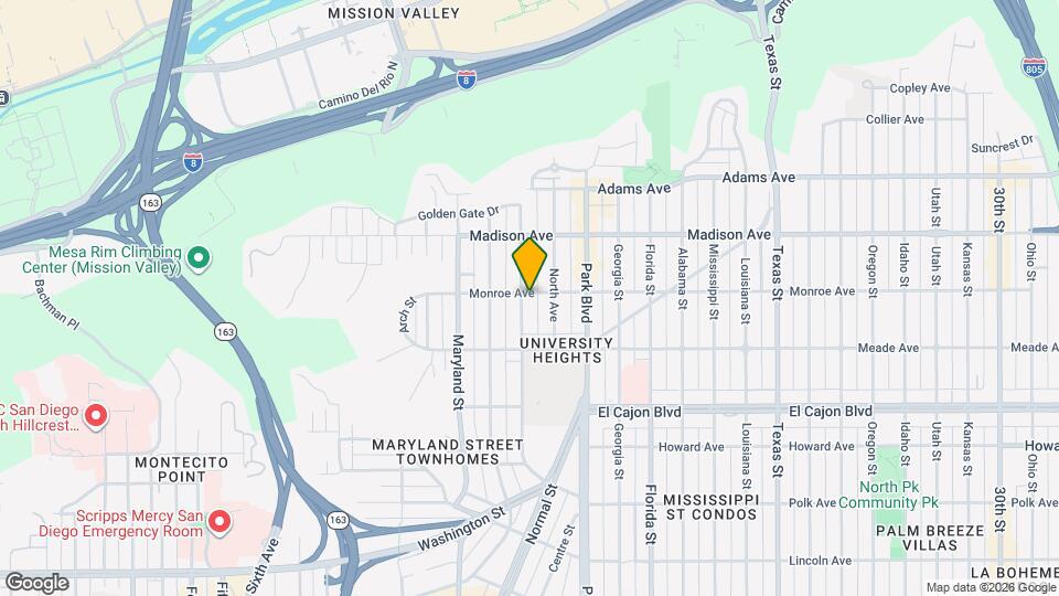 4499 Campus Ave Map and Location Details