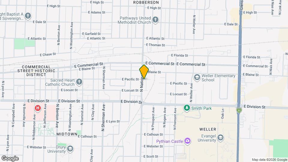 1636 N National Ave Map and Location Details