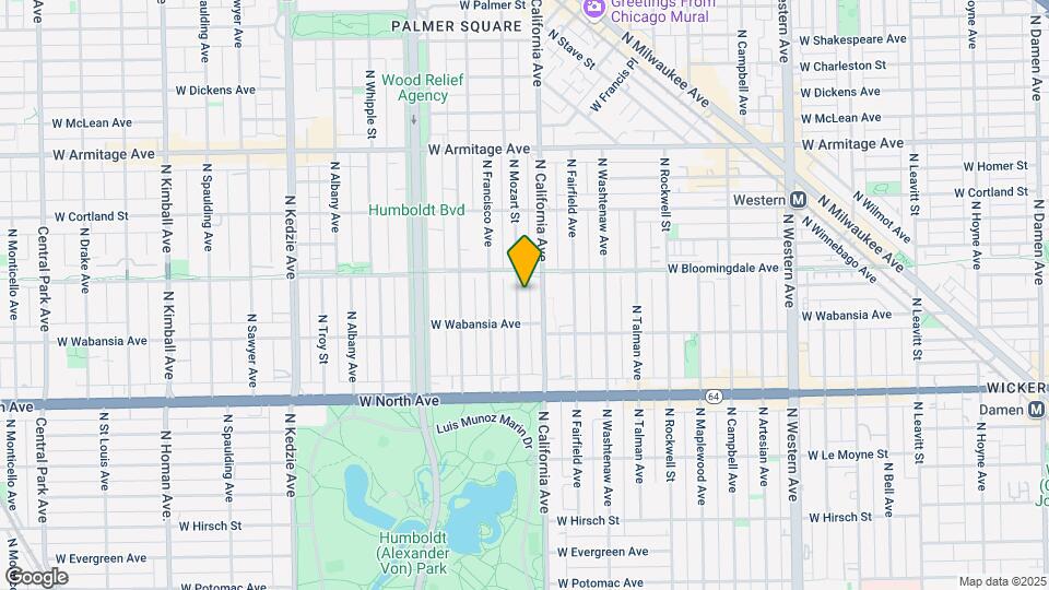 1727 N Mozart St Map and Location Details