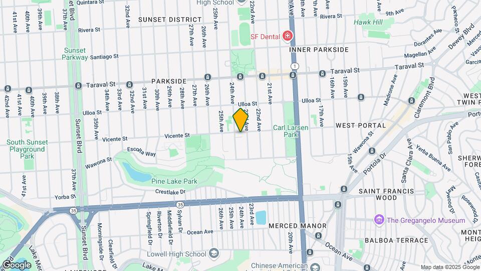 1233 Vincente St Mapa y Detalles de la Ubicación