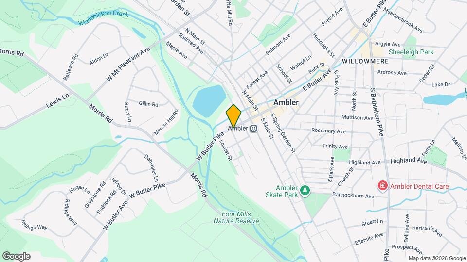 124 W Butler Pike Map and Location Details