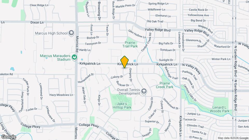 5429 Gregory Dr Map and Location Details