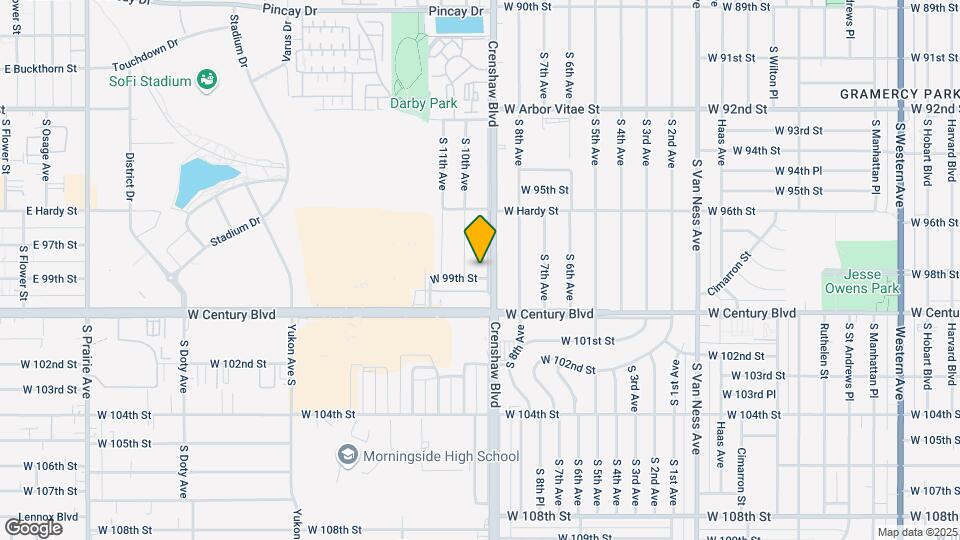 9817 Crenshaw Blvd Map and Location Details