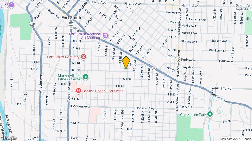 622 S 20th St Map and Location Details