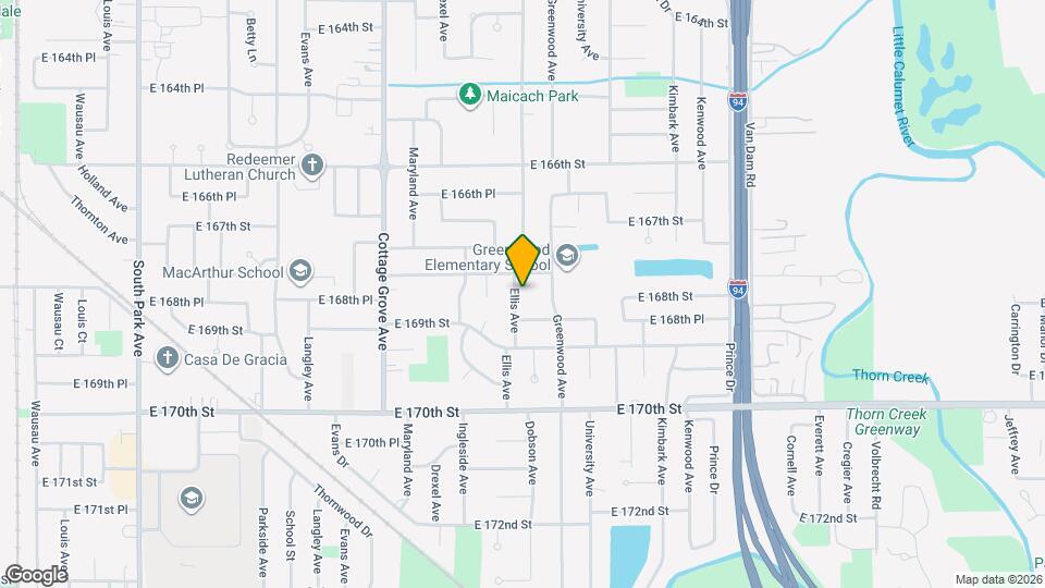 16817 Ellis Ave Mapa y Detalles de la Ubicación