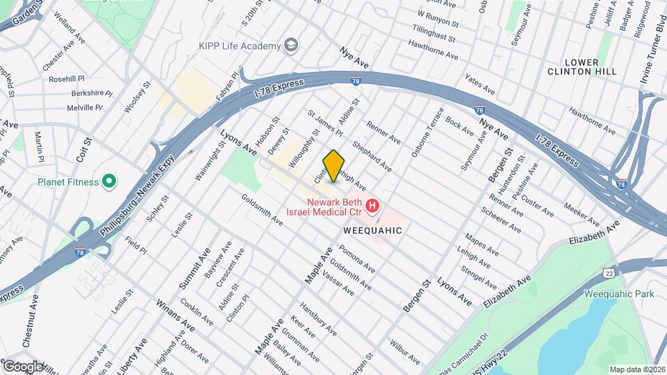 44 Irving Ave Map and Location Details