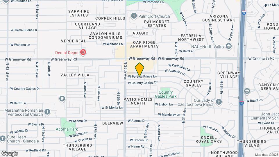 3401 W Port Au Prince Ln Map and Location Details