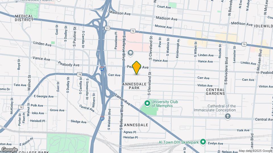 1281 Carr Ave Map and Location Details