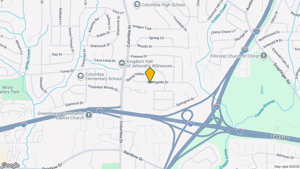 3457 Springside Dr Map and Location Details